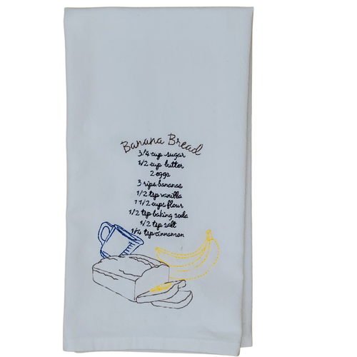 Kitchen Towel:  Banana Bread Recipe
