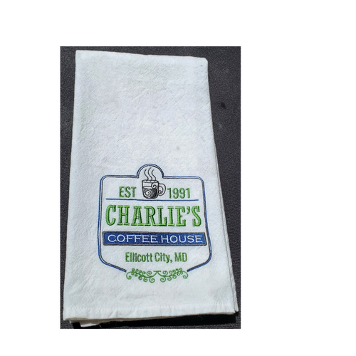 Kitchen Towel: Charlie's Coffee House