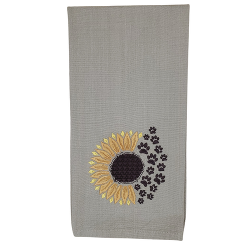 Kitchen Towel: Sunflower & Pawprints